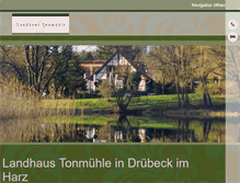 Tablet Screenshot of landhaus-tonmuehle.de